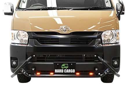 LEDバンパーガード（ハイエースミドルボディ用）スモークアンバー