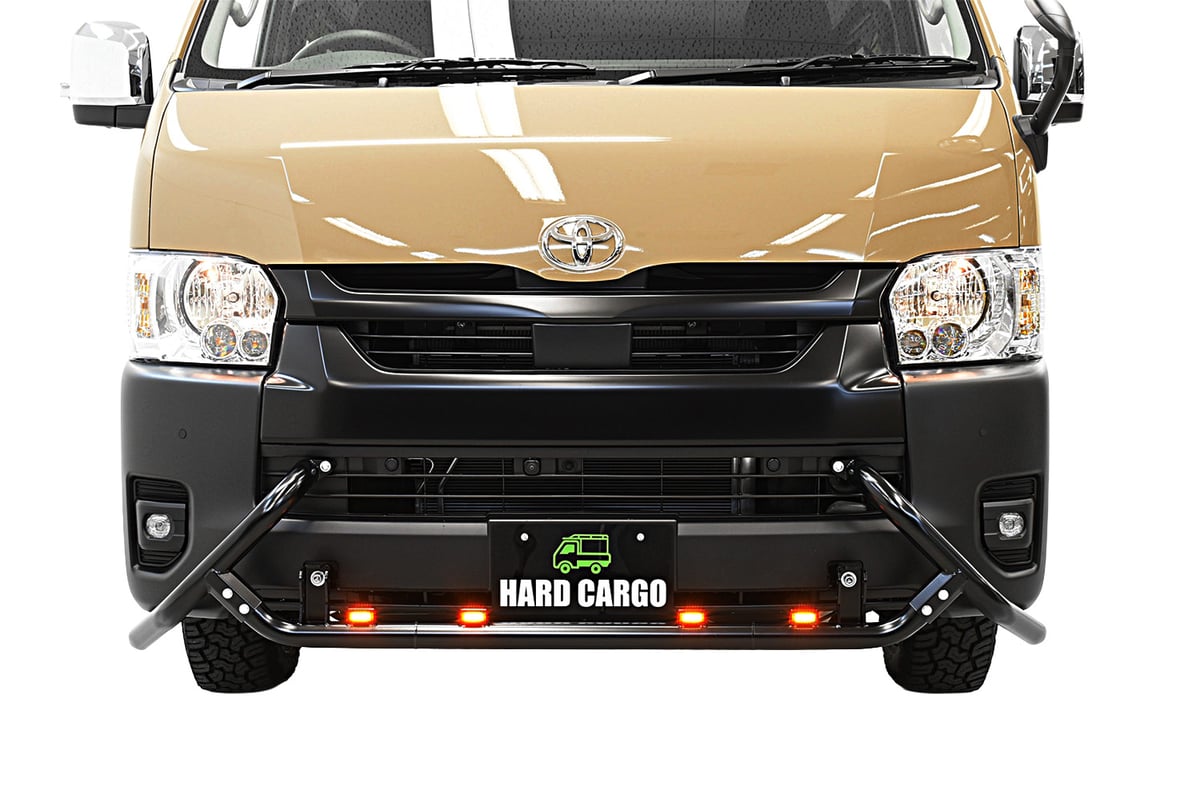 LEDバンパーガード（ハイエースミドルボディ用）スモークアンバー 