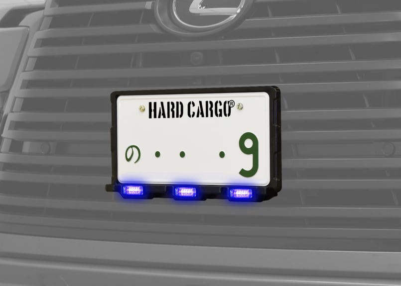 LEDナンバーフレーム ポリスブルー | HARD CARGO - Online Store