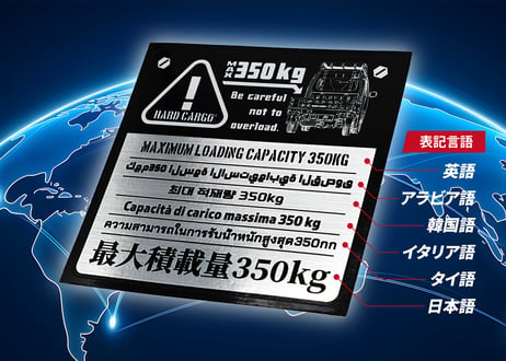 最大積載量ステッカー多言語ver