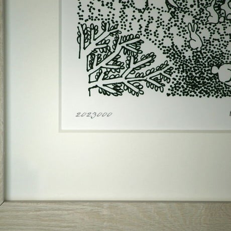 KLIPPAN　ポスター　rabbits play,birds rest - forest -　A3