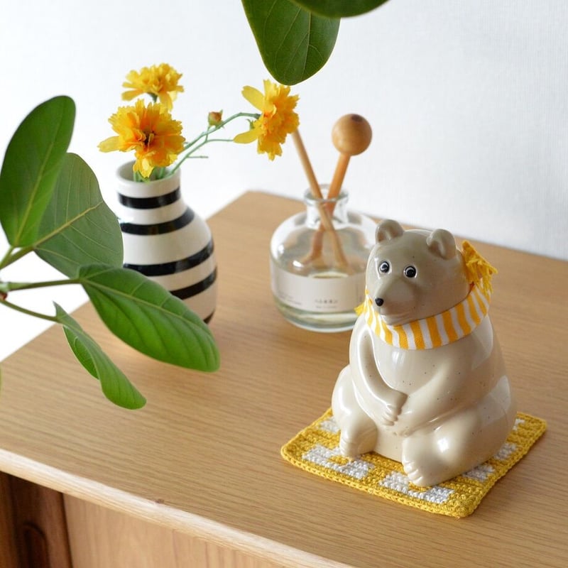 Polar Bear Money Box マフラー付き　北欧　フィンランド Polar Bear Money BOX | しろくま 貯金箱（マフラー付き） 北欧