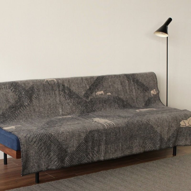 KLIPPAN ウールブランケット KLIPPAN ウール シングルブランケット horses on the hill（全2