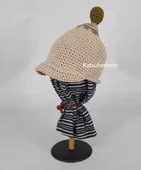 つば付きBabyサイズコットン糸のCAP①