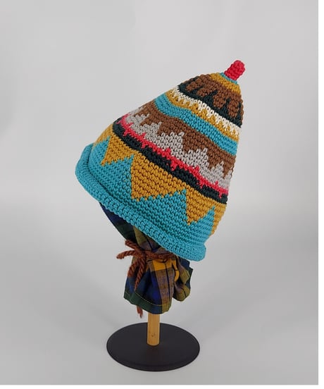 トンガリパステルKids3～7歳サイズコットン糸の柄編み②