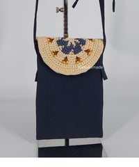 かぶせ手編みのポシェット④