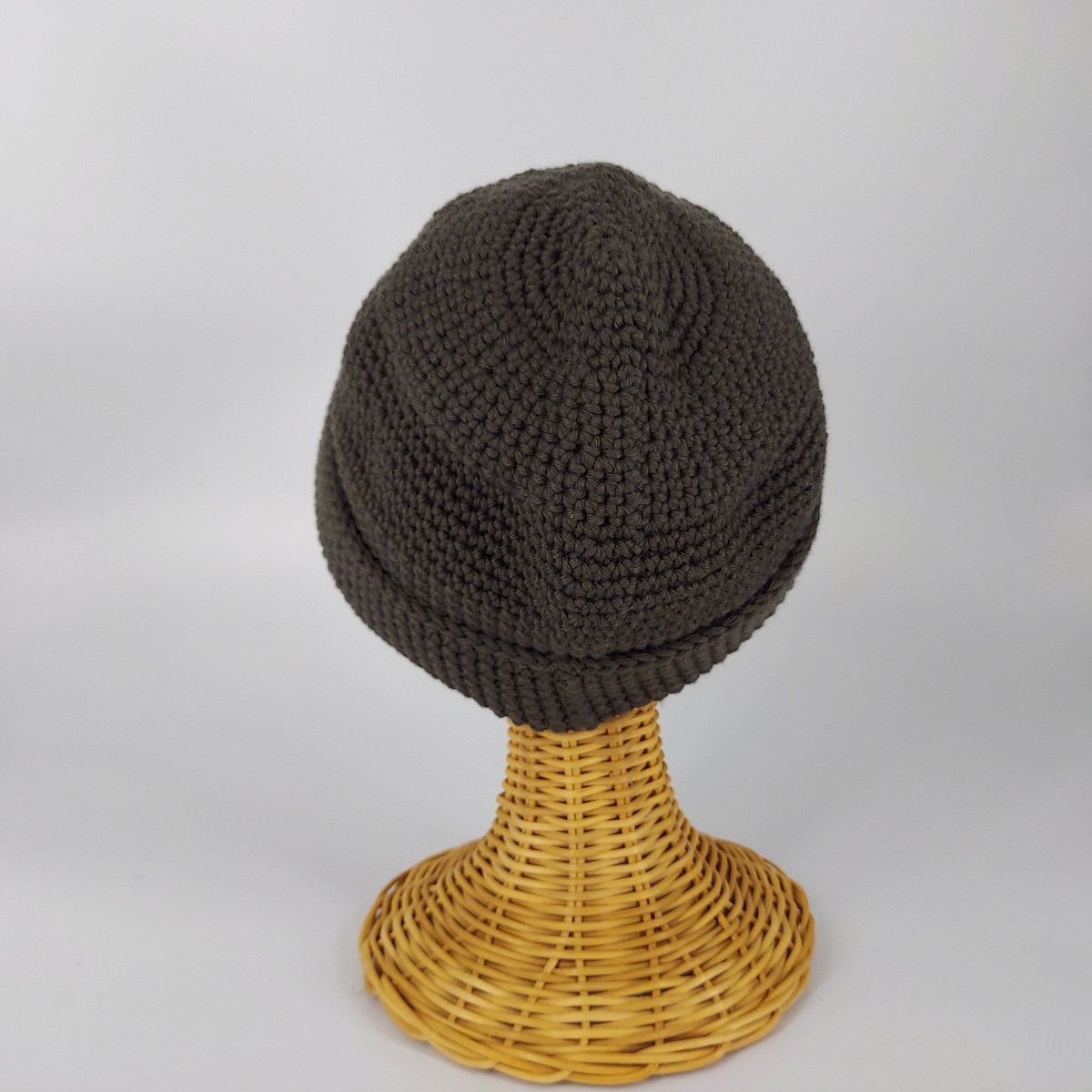 ハンドメイド　ニット帽　個性的　一点もの 一点物 お子様用 ウールアクリル ニットキャップ 赤白MIX