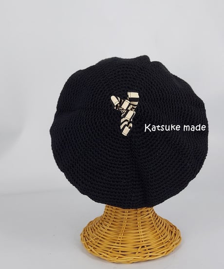 コットンのシンプルなベレー帽⑥