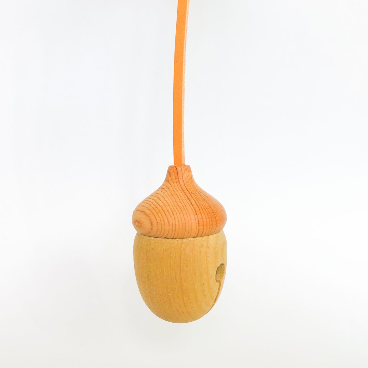 コロコロどんぐり （本革） オレンジ | hocco-llc