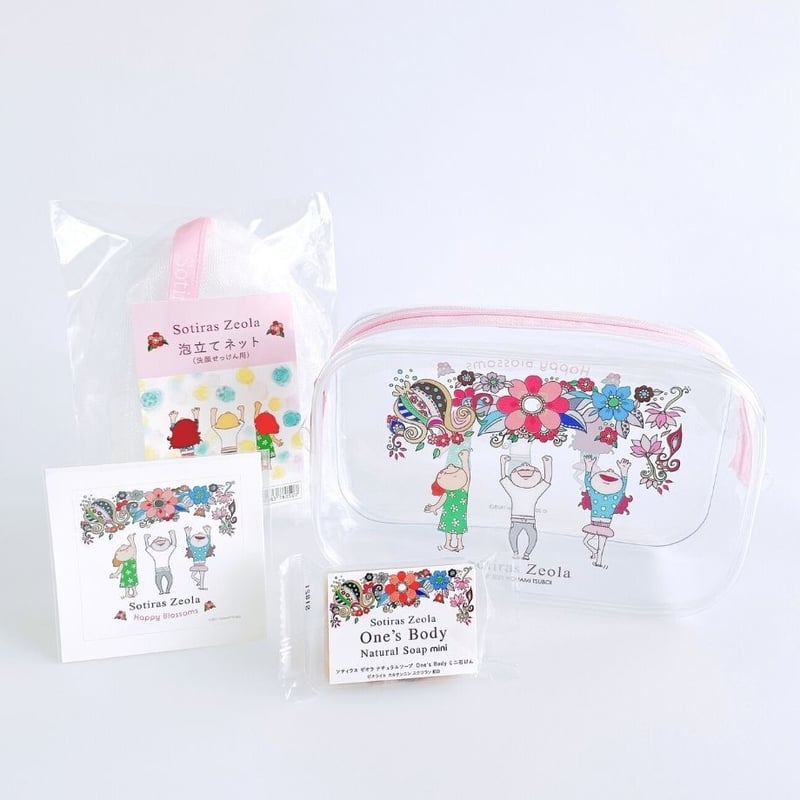 化粧ポーチ 透明 Happy Blossoms | ソティラス ゼオラ Sotiras Zeola