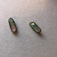 Quartz drop earrings & ear clips
