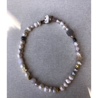 Happy face pearls necklace