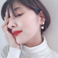 Three   stone  ピアス  イヤリング