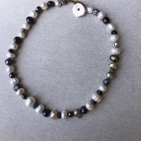 Black and white pearls  necklace