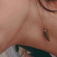 metallic quartz dropped ピアス＆イヤリング