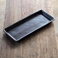 庄司　理恵　短冊皿　黒