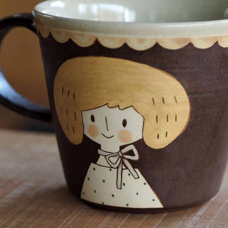増永　典子　女の子マグカップ　ストライプ　０４