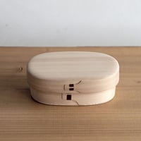 柴田慶信商店　小判弁当箱　小　白木