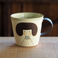 増永典子　女の子カップ　白　水玉　01