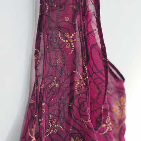 リサイクルサリー　エコバッグ　パープル系　no.5