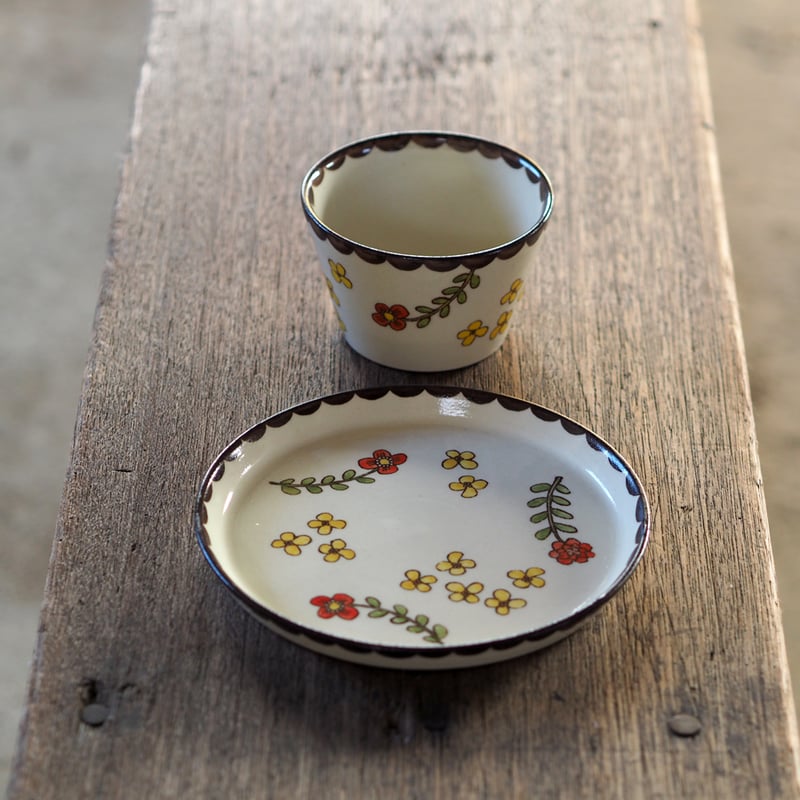 増永典子 レースと花 カップ＆プレート 新品 【公式通販】