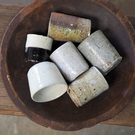 壷田　和宏　亜矢　湯のみ　灰