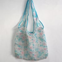 リサイクルサリー　エコバッグ　ブルー系　no.4