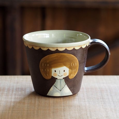 増永　典子　女の子マグカップ　ストライプ　０４