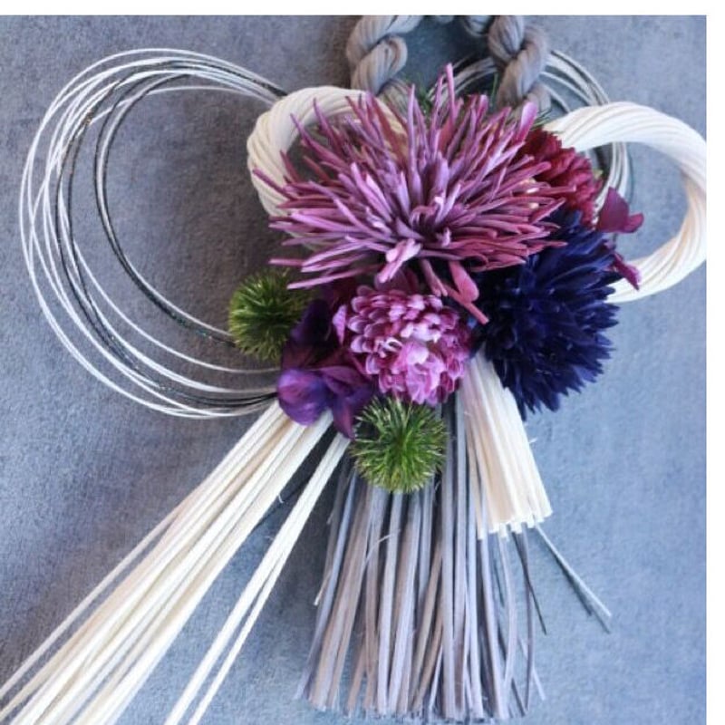 NEWしめ縄飾り〜若紫〜 | FlowerBalloon MUSUBITUKI