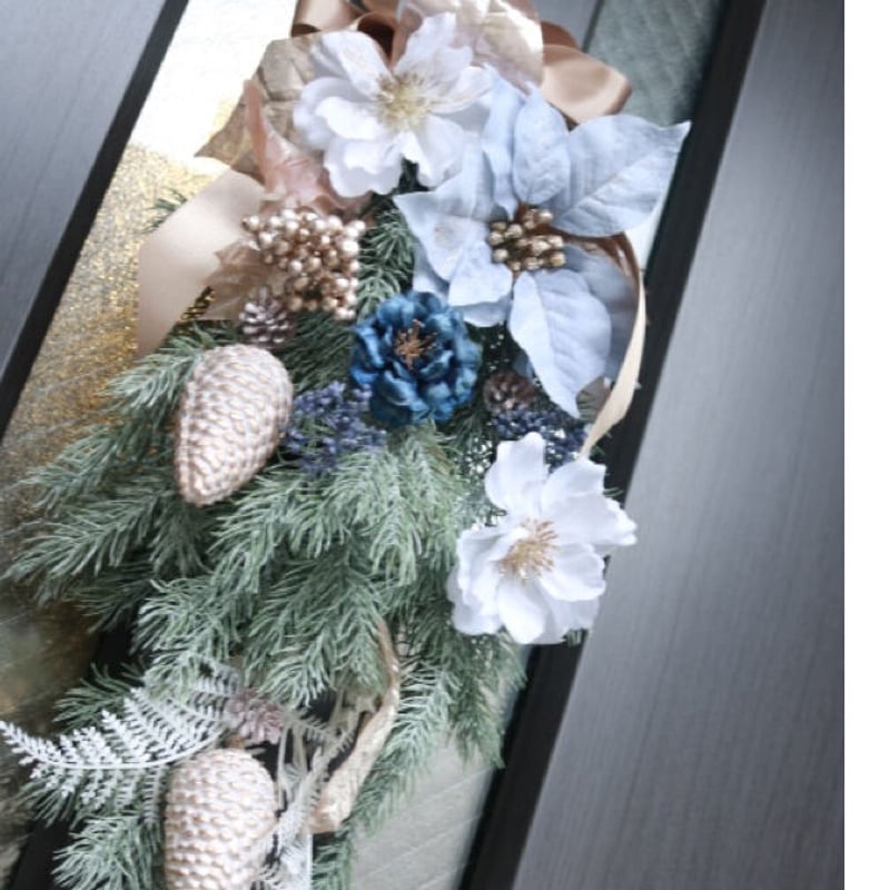 クリスマススワッグ　青いバレリーナ 楽天市場】○クリスマススワッグ・ミント 全長60cm！玄関ドアに