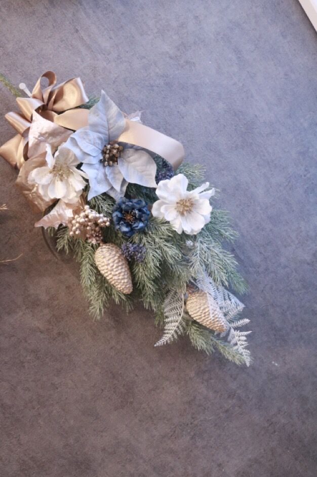 クリスマススワッグ　青いバレリーナ クリスマススワッグ 青いバレリーナ