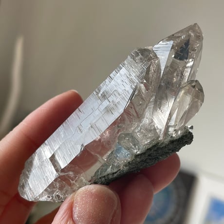 マニハール水晶（クローライト共生）