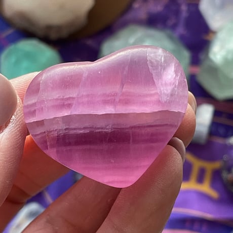 ピンクパープルフローライトハート💜
