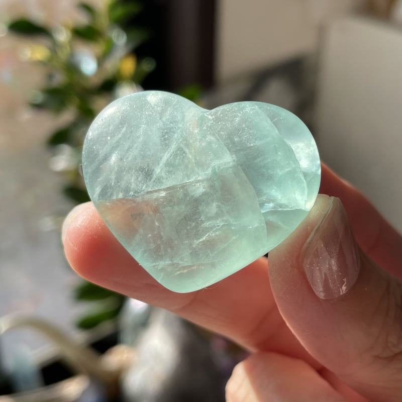 ミニグリーンフローライトハート💚 | Nature's Blessing77