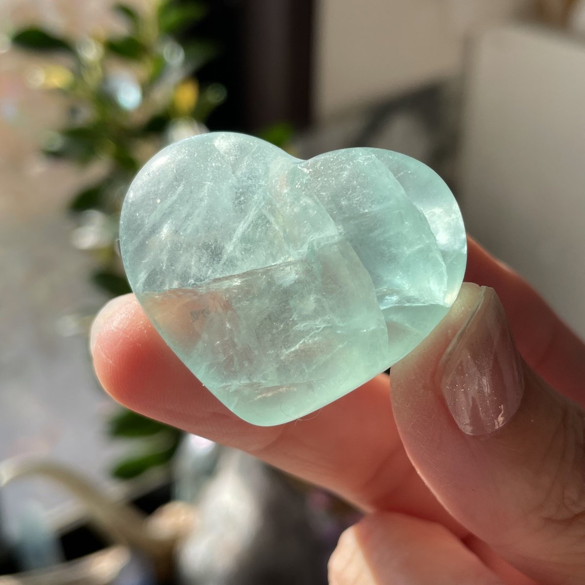 【2958】ハート型 フローライト ミニグリーンフローライトハート💚 | Nature's Blessing77