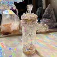 クリアクォーツエンジェルのガラスケース【クリアクォーツ・ダンビュライトバージョン】