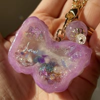 🌟Love+Adventure🌟アメジストチャーム付🦋キーチェーン