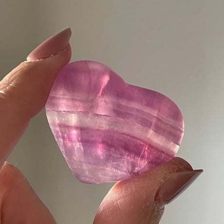 ピンクパープルフローライトハート💜