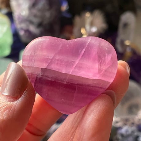 ピンクパープルフローライトハート💜
