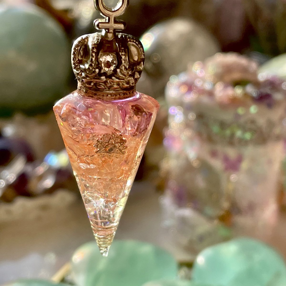 ミニグリーンフローライトハート💚 | Nature's Blessing77