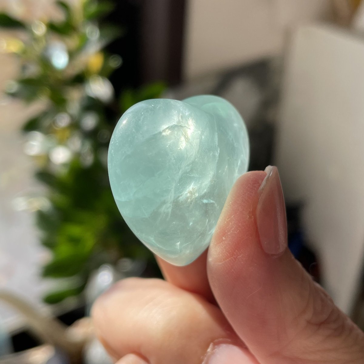 ミニグリーンフローライトハート💚 | Nature's Blessing77