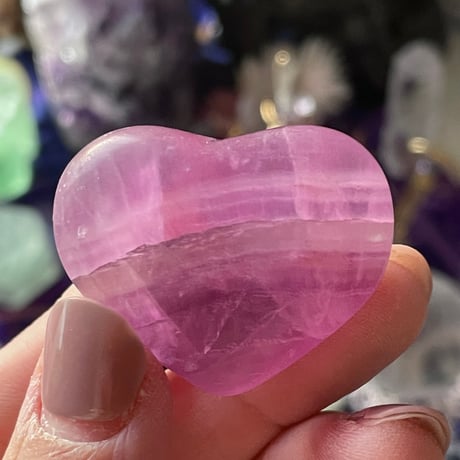 ピンクパープルフローライトハート💜