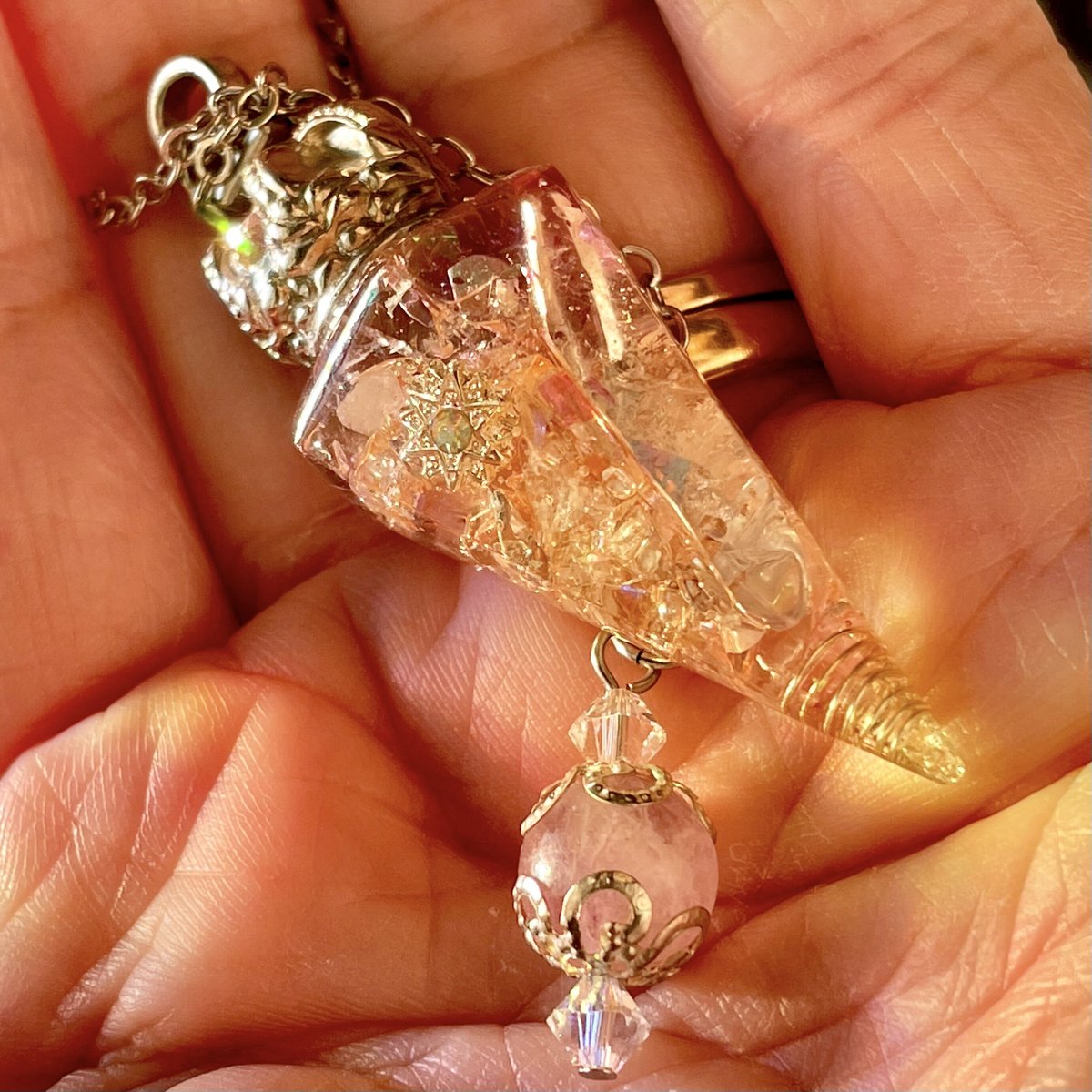 ミニグリーンフローライトハート💚 | Nature's Blessing77