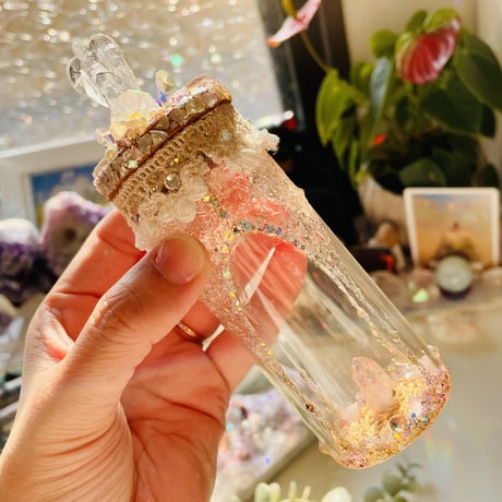 クリアクォーツエンジェルのガラスケース