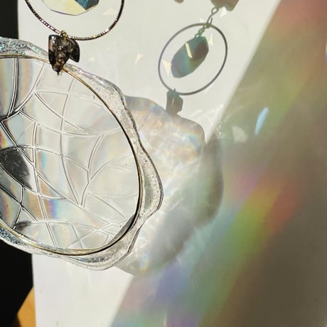 ウィンドチャイム付きサンキャッチャー【スモーキークォーツ】