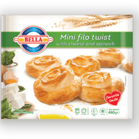 BELLA社　バニツァ（Banitsa）ミニツイストチーズ＆ほうれん草パイ 480g（8個入り）