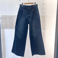 【HERBIER】カラーワイドデニムパンツ #Black