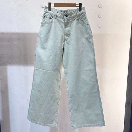 【HERBIER】カラーワイドデニムパンツ #Beige