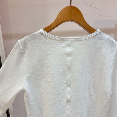 【9】コットンロングスリーブカットソー#White