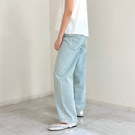 【HERBIER】リラックスストレートデニムパンツ＃Blue